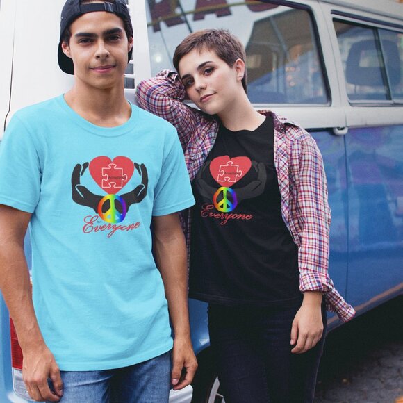 NEW XL Gildan Black T-Shirt Acceptance for Everyone - Picture 1 of 6